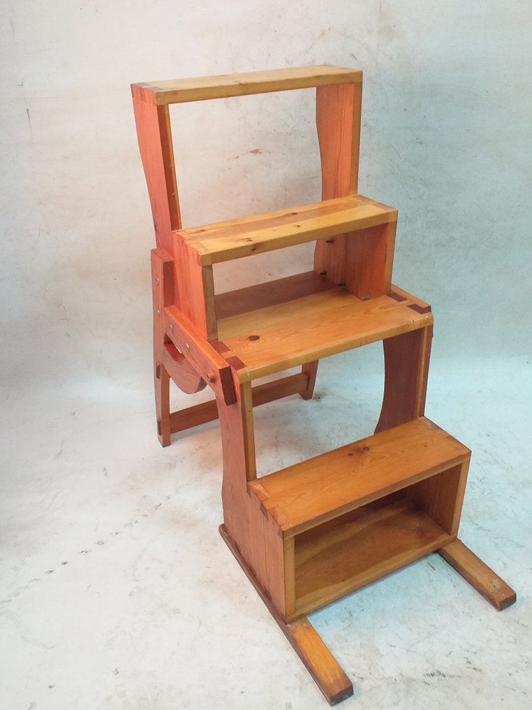 Silla - Madera - Escalón de biblioteca/asiento #1.0