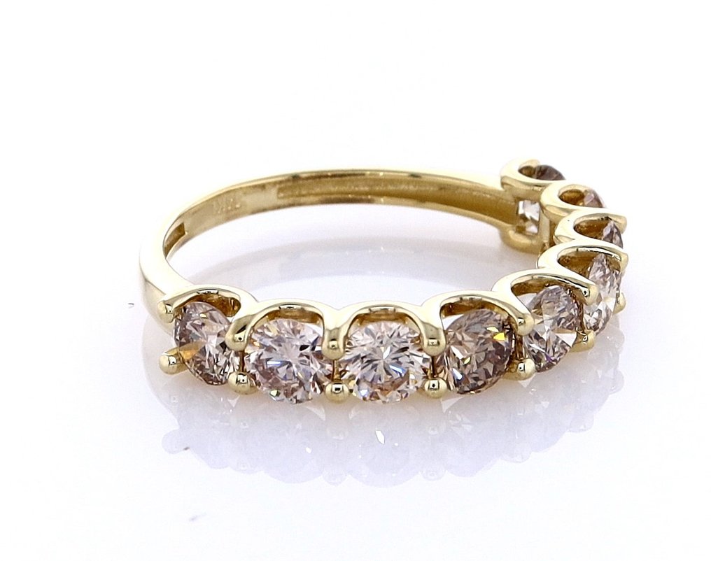 沒有保留價 - 戒指 - 14 克拉 黃金 -  1.84ct. tw. 鉆石 (天然彩色) #1.0