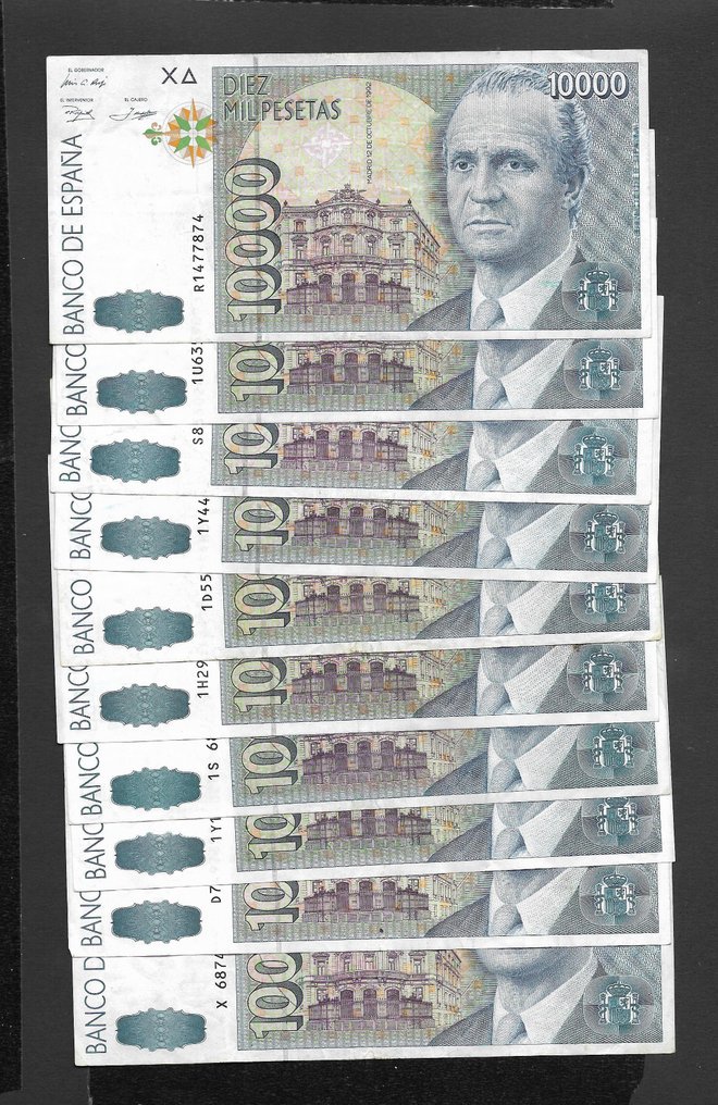 Spanien. - 10 x 10 000 Pesetas - 1992 - Pick 166 #1.0