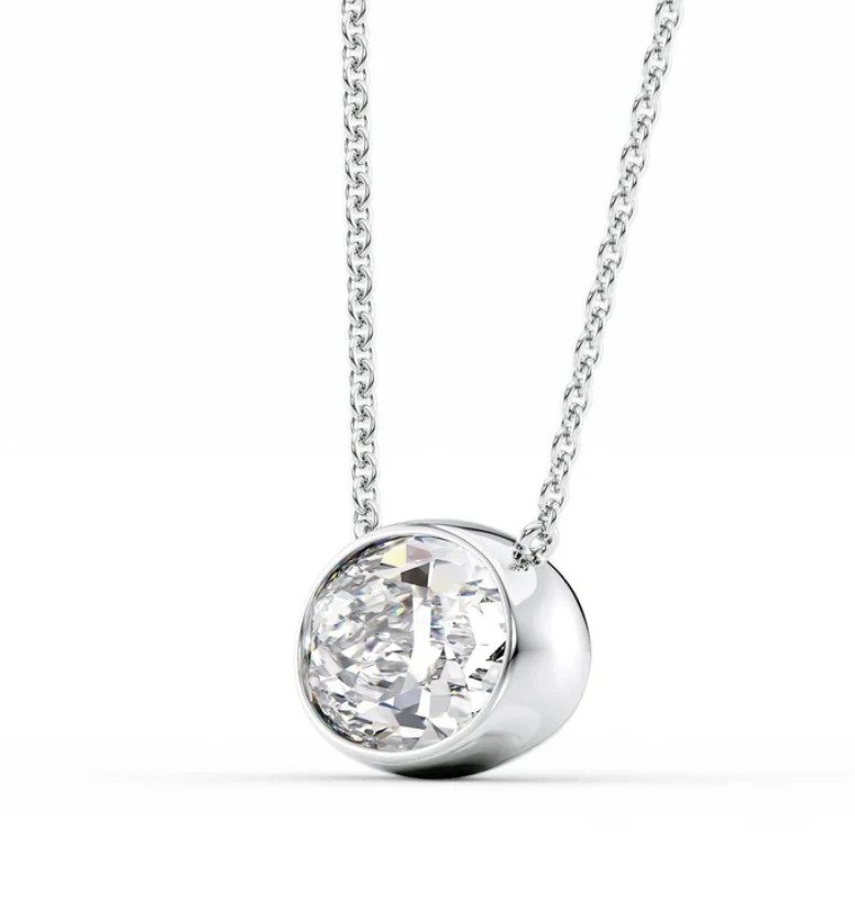 Κρεμαστό κόσμημα - 14 καράτια Λευκός χρυσός -  1.13ct. tw. Διαμάντι (Φυσικό) #3.2