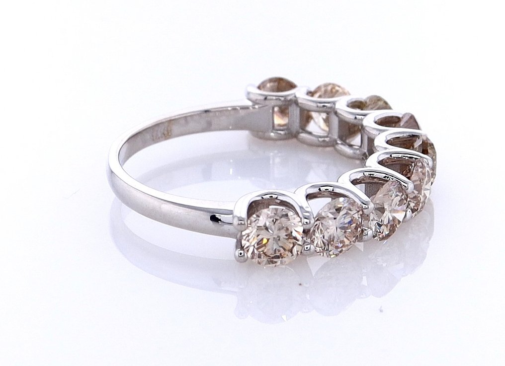 χωρίς τιμή ασφαλείας - Δαχτυλίδι - 14 καράτια Λευκός χρυσός -  2.30ct. tw. Διαμάντι (Φυσικού χρώματος) #1.0