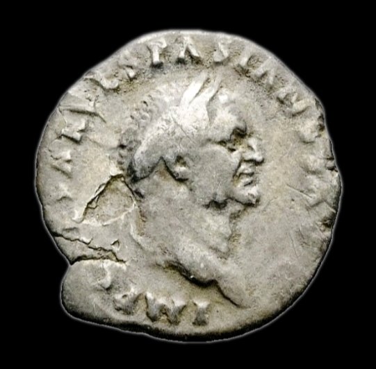 罗马帝国. 维斯帕西安 （公元 69-79）. Denarius Rome - COS ITER TR POT, Pax  (没有保留价) #1.0