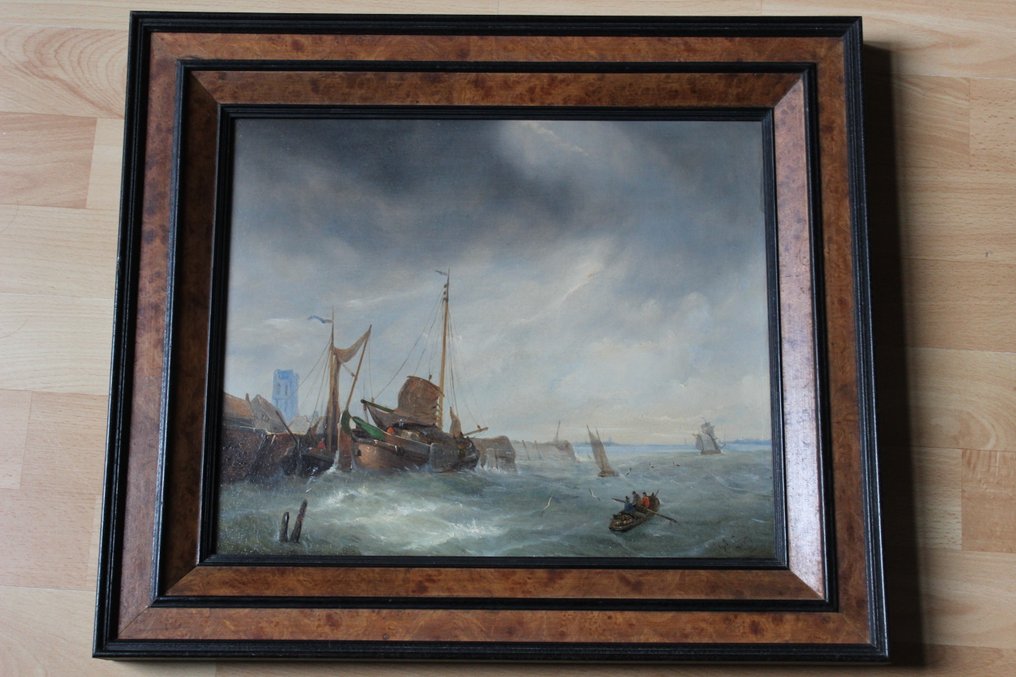 Egide Linnig (1821-1860) - Scène de port #1.0