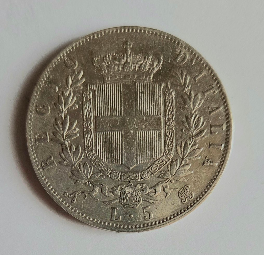 Italien, Kongerig Vittorio Emanuele II. 5 Lire 1865 Napoli (Ingen mindstepris) #1.0