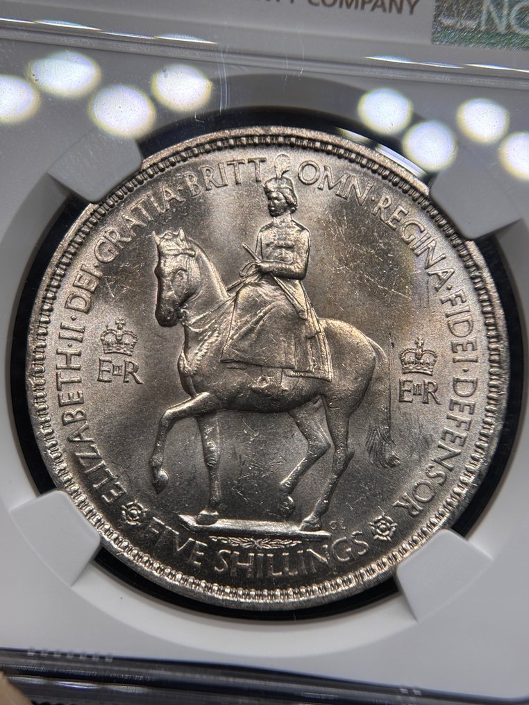 Ηνωμένο Βασίλειο. 5 Shillings 1953 / Elisabeth II / NGC MS65 (χωρίς τιμή ασφαλείας) #3.2