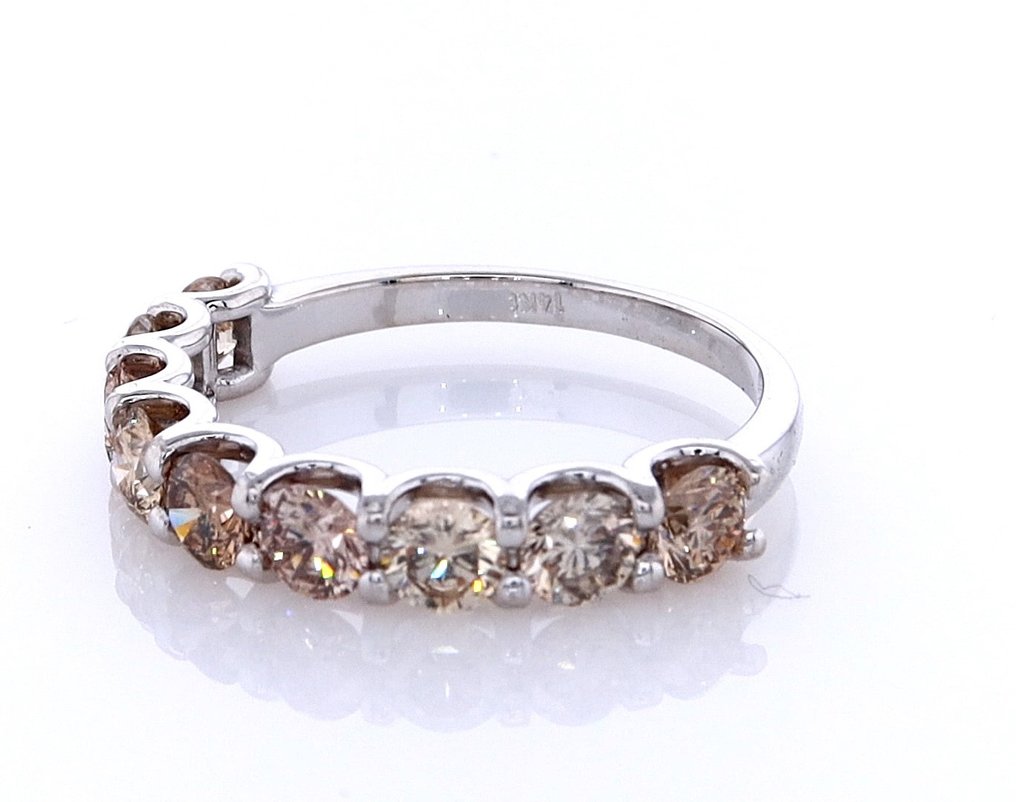 χωρίς τιμή ασφαλείας - Δαχτυλίδι - 14 καράτια Λευκός χρυσός - 1.52ct. tw. Διαμάντι (Φυσικού χρώματος) #4.3