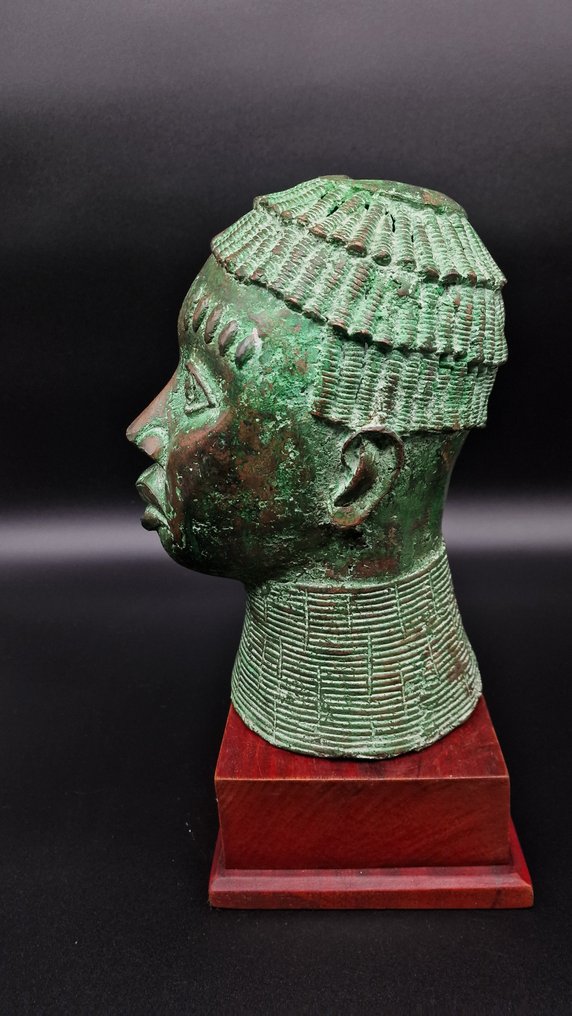 壮观的铜制OBA头 - 高度28厘米 - beni-edo - 尼日利亚  (没有保留价) #2.1