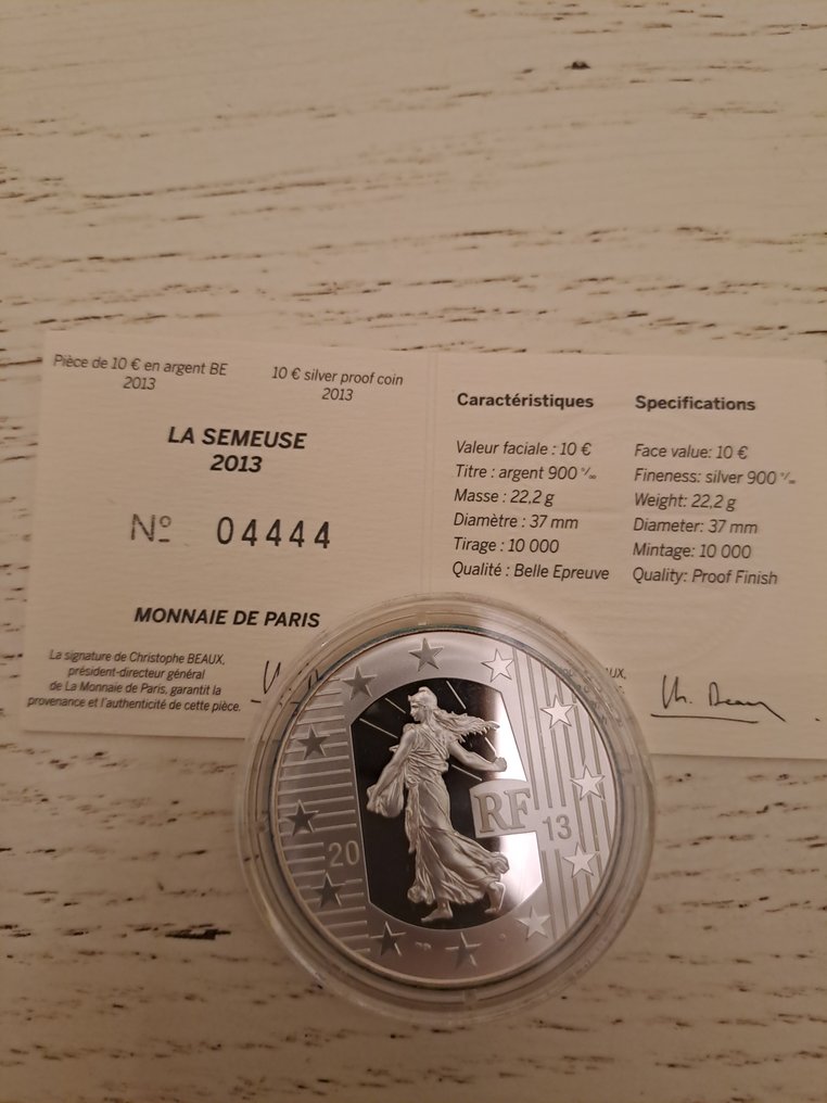 Γαλλία. 10 Euro 2013/2016 (3 monnaies) Proof  (χωρίς τιμή ασφαλείας) #2.1