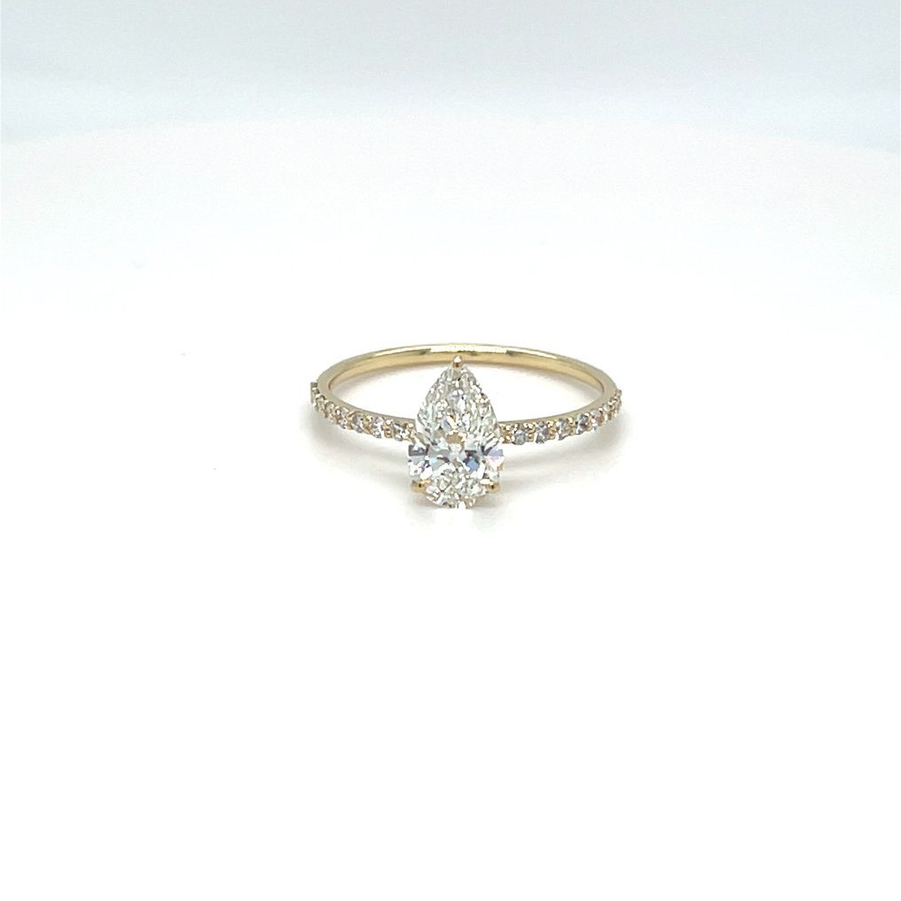 χωρίς τιμή ασφαλείας - Δαχτυλίδι - 14 καράτια Κίτρινο χρυσό - 1.19ct. tw. Διαμάντι (Εργαστηριακής καλλιέργειας) - Διαμάντι #1.0