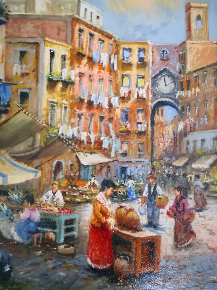 Salvatore Montella (1949) - Napoli (Scena Popolare Mercatino) #4.3