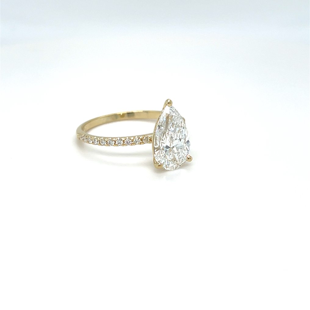 χωρίς τιμή ασφαλείας - Δαχτυλίδι - 14 καράτια Κίτρινο χρυσό -  2.02ct. tw. Διαμάντι (Εργαστηριακής καλλιέργειας) - Διαμάντι #2.1