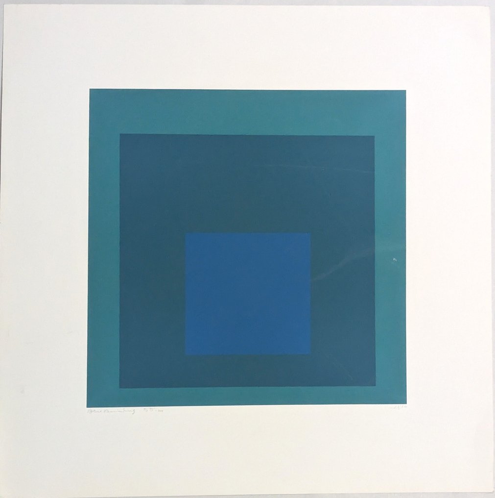 Josef Albers (1888-1976) - Blue Reminding 1966 #1.0