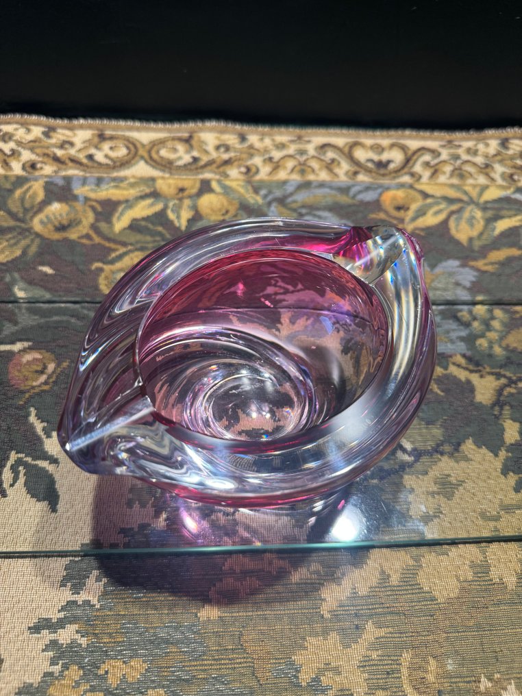 Val Saint Lambert - René Delvenne - Σταχτοδοχείο - Μοντγκεμπλάζεν Βελγικό γυαλί με μόλυβδο. #3.2