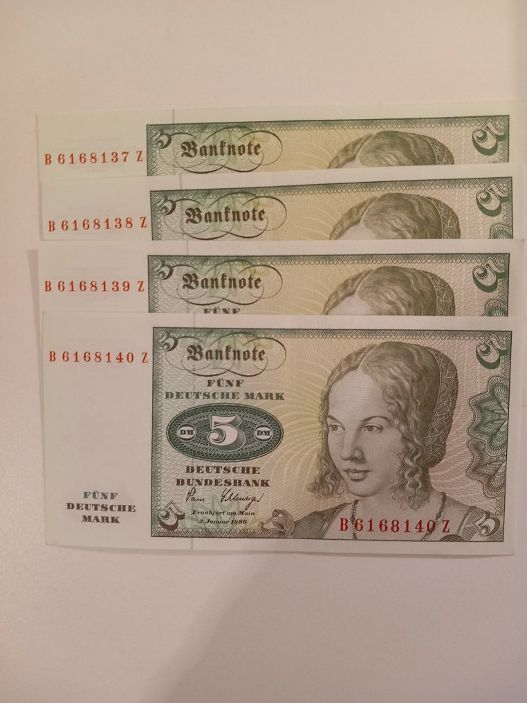 德国, 德意志民主共和国 (DDR). - 6 Banknotes - Various Dates  (没有保留价) #1.0