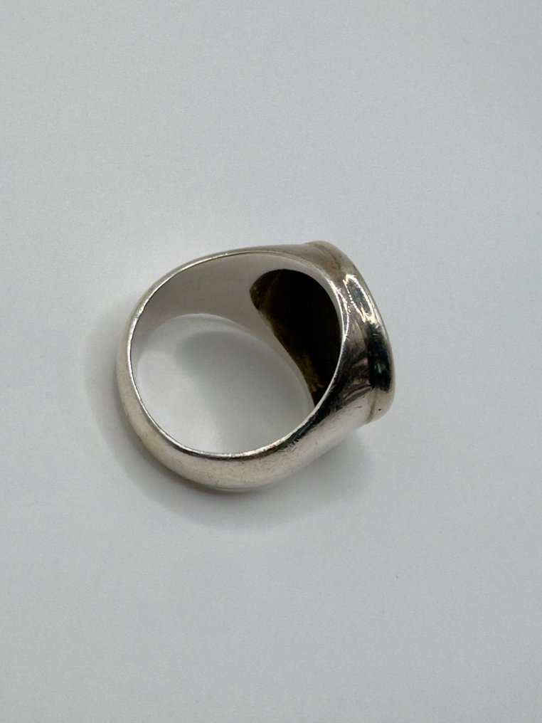 Senza prezzo di riserva - Anello con sigillo Argento - Moneta montata come chevalière #1.0