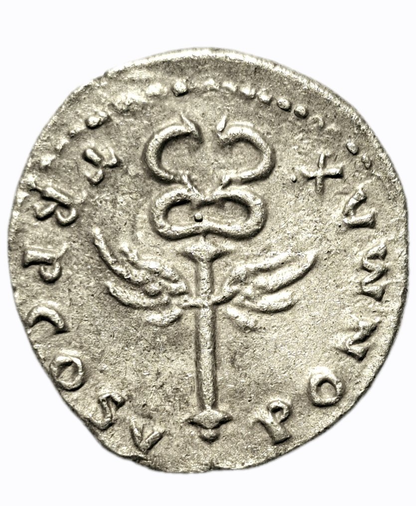 Ρωμαϊκή Αυτοκρατορία. Vespasian (AD 69-79). Denarius Rome - Caduceus (χωρίς τιμή ασφαλείας) #1.0