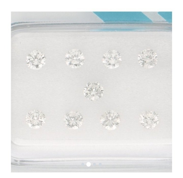 9 pcs 钻石  (天然)  - 0.80 ct - 圆形 - F, G - I1 内含一级 - 国际宝石研究院（IGI） #3.2