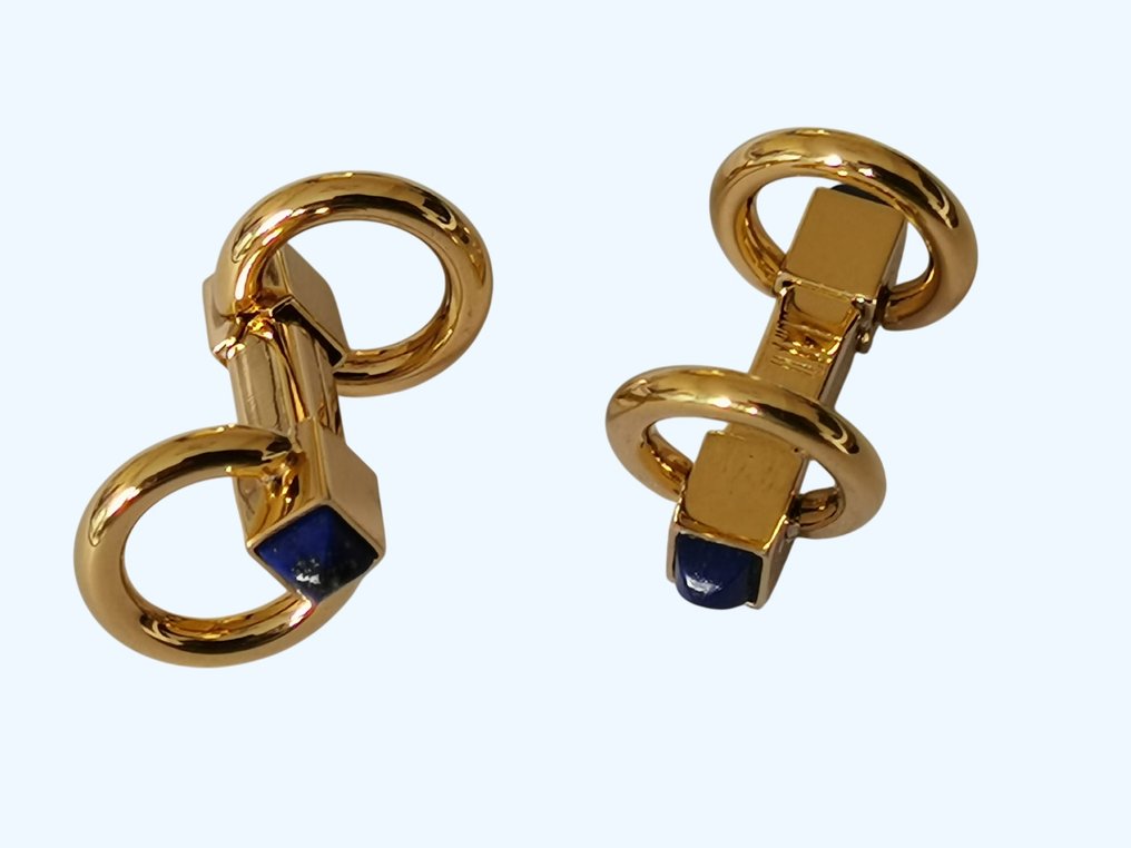 Alfred Dunhill - Lápis-lazúli - Banhado a ouro - Botões de punho #1.0