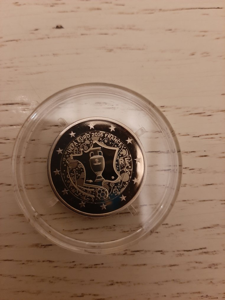 Frankrig. 2 Euro 2016 "UEFA Euro 2016" Proof - (Sans boite) (Ingen mindstepris) #1.0