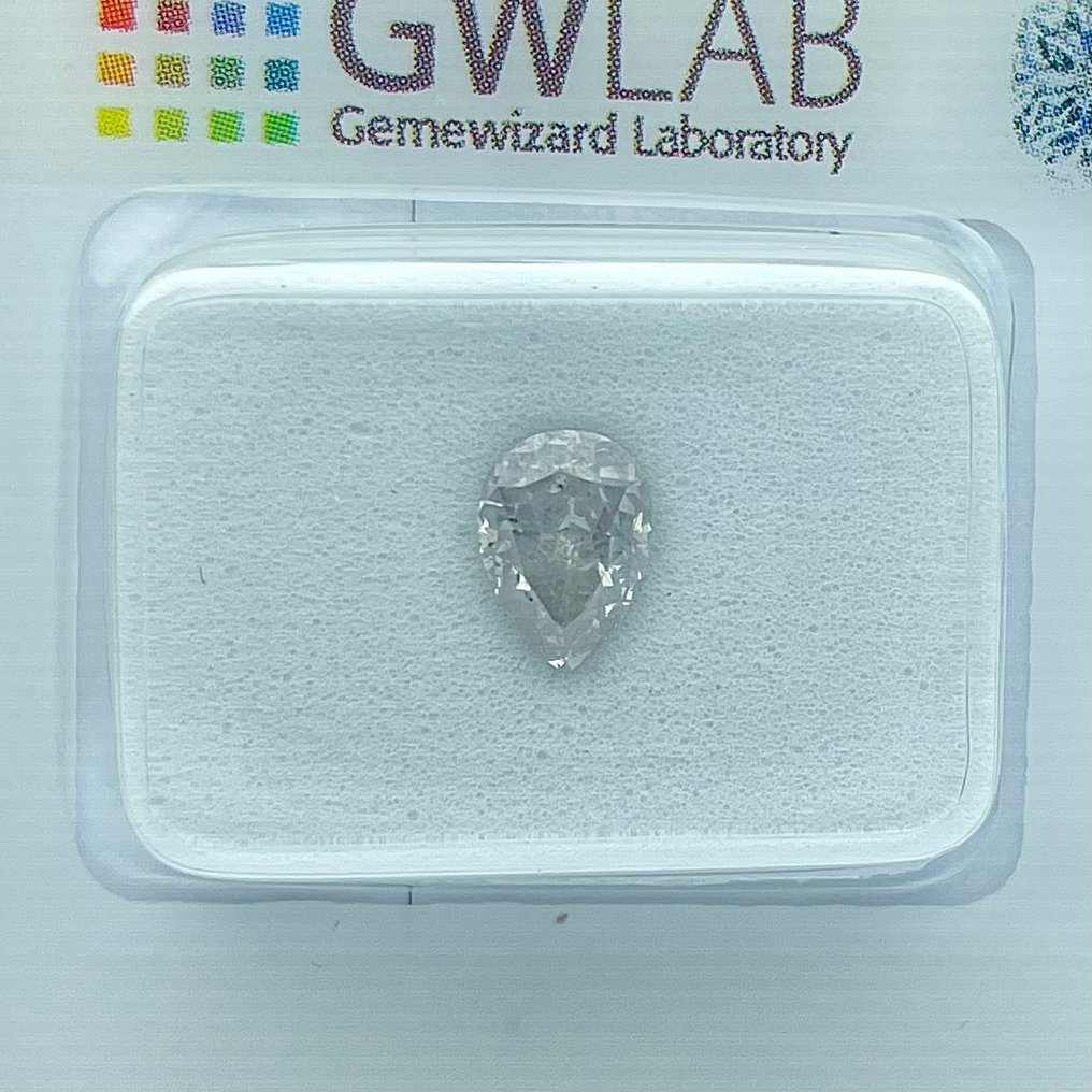 No reserve price - 1 pcs Diamond (Natural) - 0.79 ct - Pear - I - SI2 - Gemewizard Gemological Laboratory (GWLab) #3.2