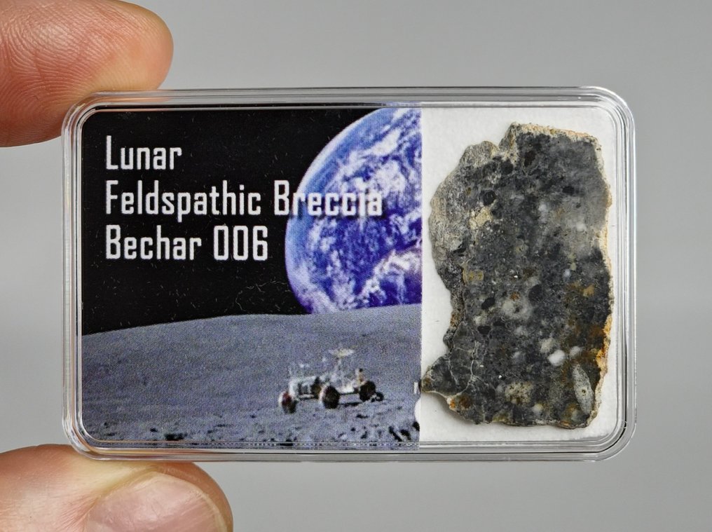 Φεγγαρίσιος μετεωρίτης Bechar 006. Βρεκία φωσφατική. - 2.06 g #4.3