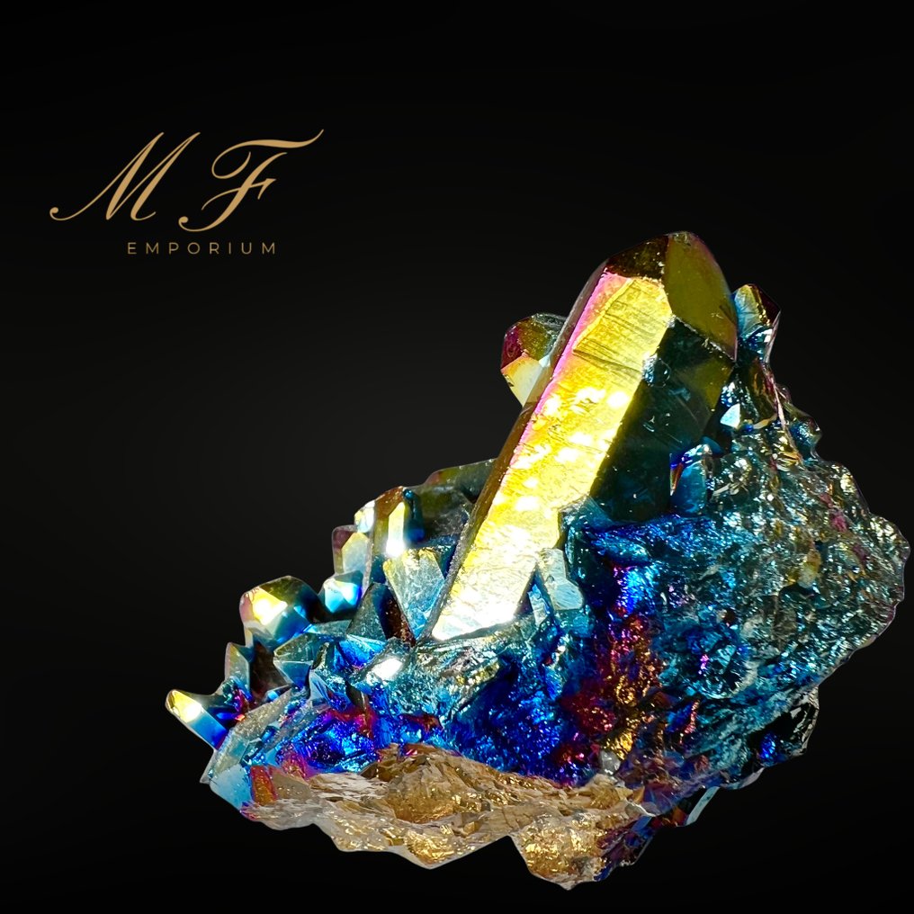 Φυσική δρούζα χαλαζία Aura Κρύσταλλοι - Ύψος: 70 mm - Πλάτος: 70 mm- 200 g - (1) #3.2