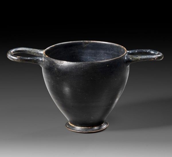 古希臘，古典時期 Terracotta Skyphos - 7.4 cm #1.0