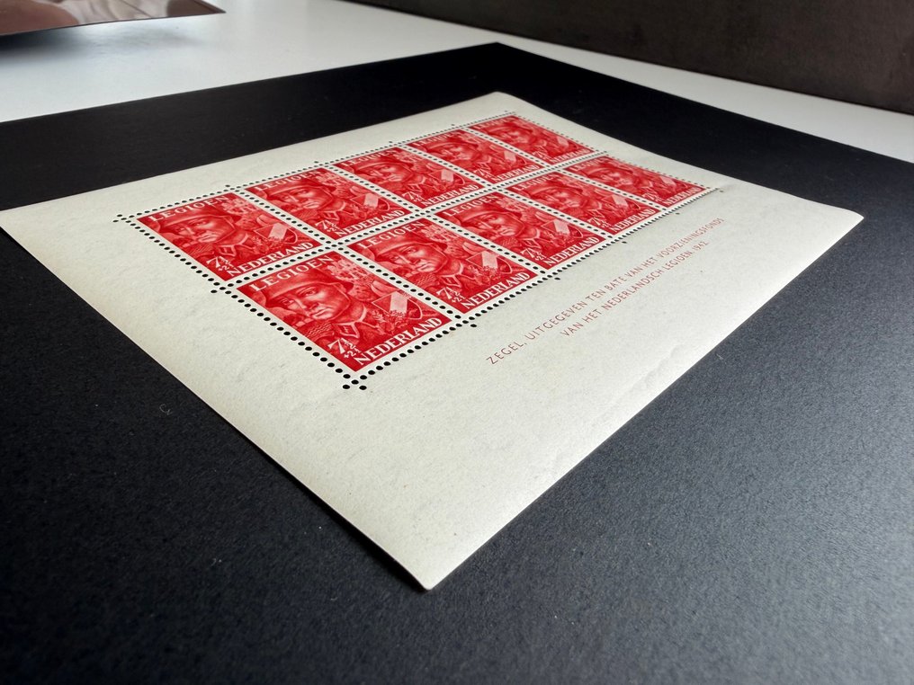 荷蘭  - 列队邮票块、邮证邮票和威廉娜女王 - NVPH V402-V403, PW1-7, Michel 453-456 #4.3