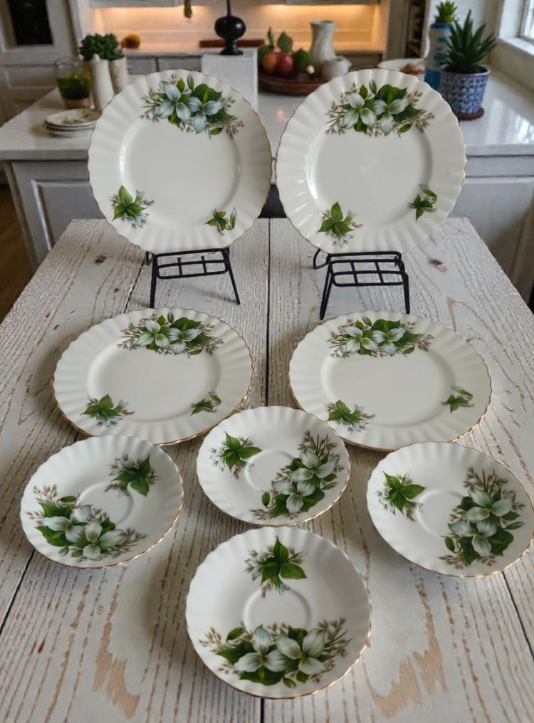 Royal Albert - Σετ πρωινού (8) - Trillium - Πορσελάνη, Gold plated - Κομψό τραπέζι #2.1