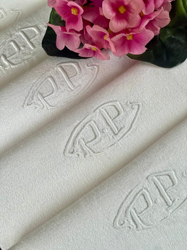 Παλιά σερβίτσια με μεγάλες χαρτοπετσέτες, δαντέλα με χειροποίητο κέντημα, με σχέδια λουλουδιών σε - Πετσέτα - 70 cm - 60 cm #2.1