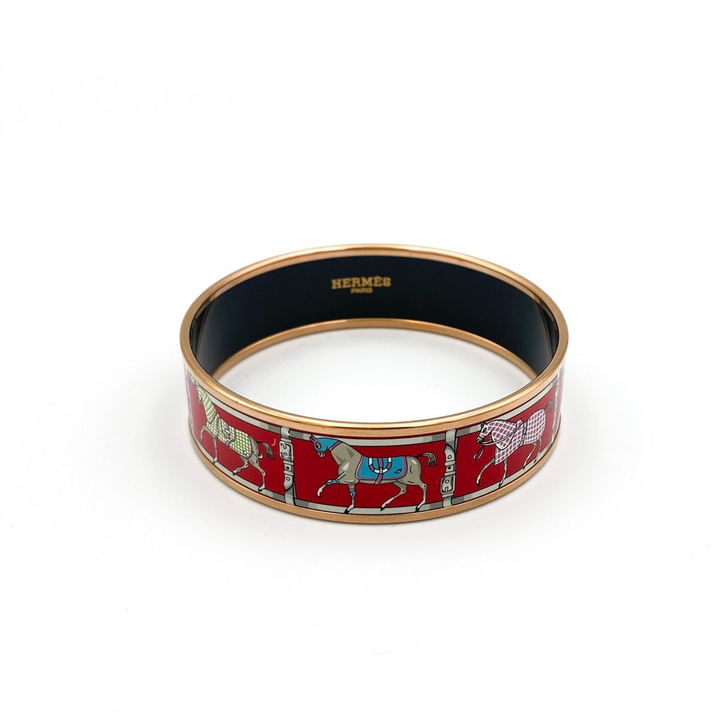 Hermès - Μέταλλο - Μπανγκλ - Χρυσό/Κόκκινο #1.0