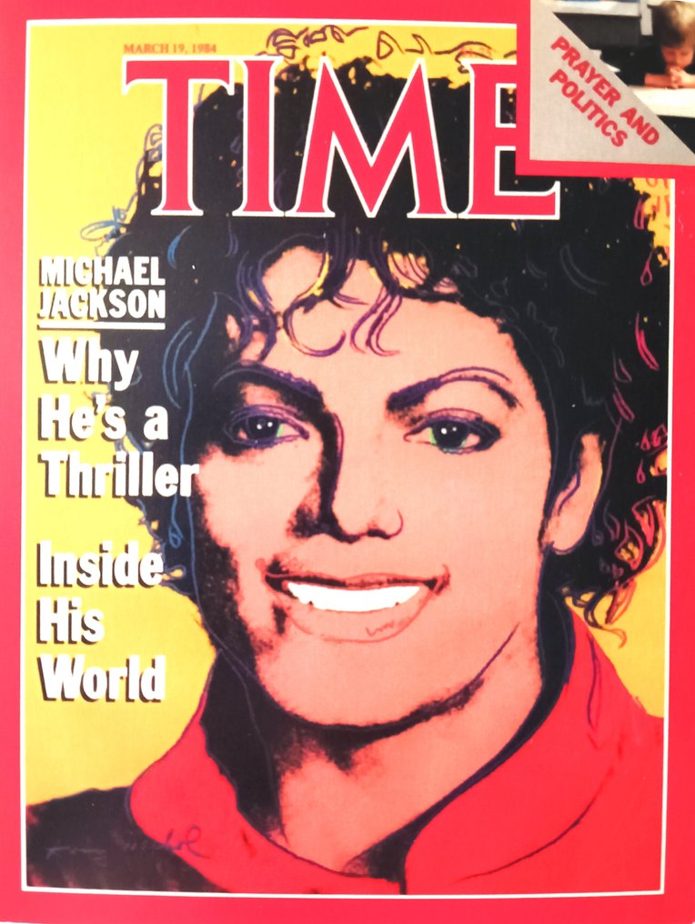Andy Warhol (1928-1987) - Michael Jackson Thriller - Promotional Card - Time 100 - Not for Sale - Vintage #1.0