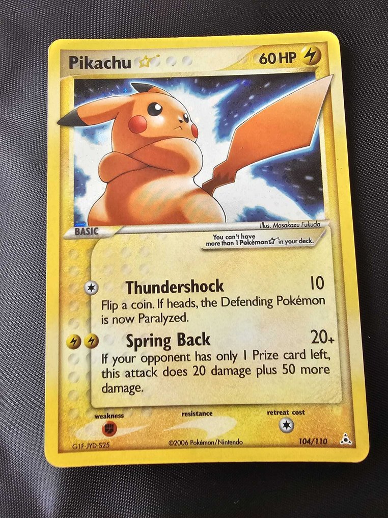 Pokémon - 1 Card - Pikachu 104/110 完整艺术, Holo卡, 压膜, 限量版, 另类艺术 - EX - EX Holon Phantoms #1.0