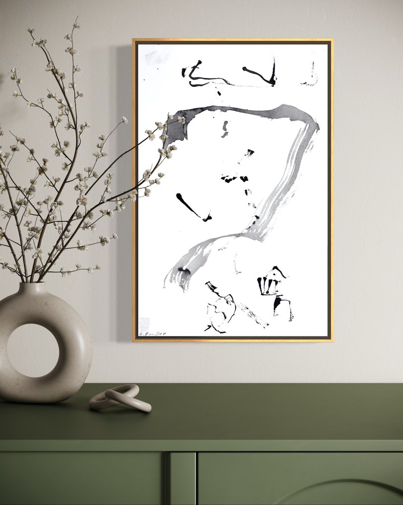 Hanna Ben Dov (1919-2009) - Belle abstraction lyrique c.1960 - Nouvelle École de Paris #4.3