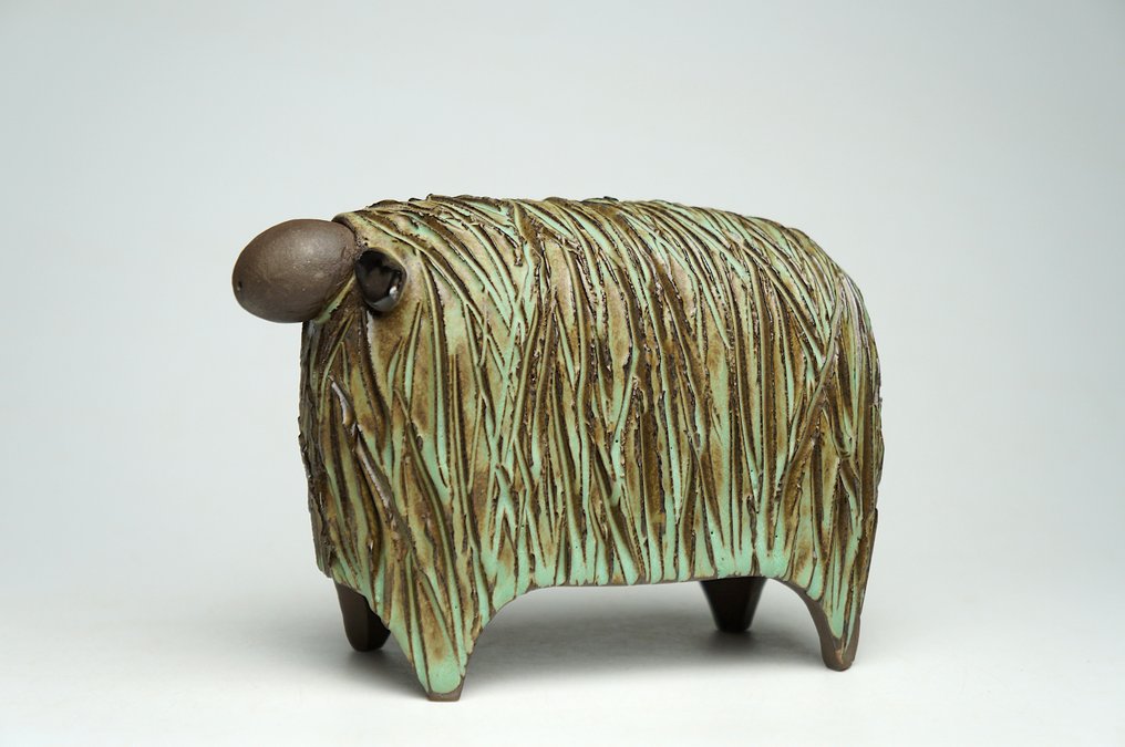 Estatueta - Green Sheep - Cerâmica #2.1