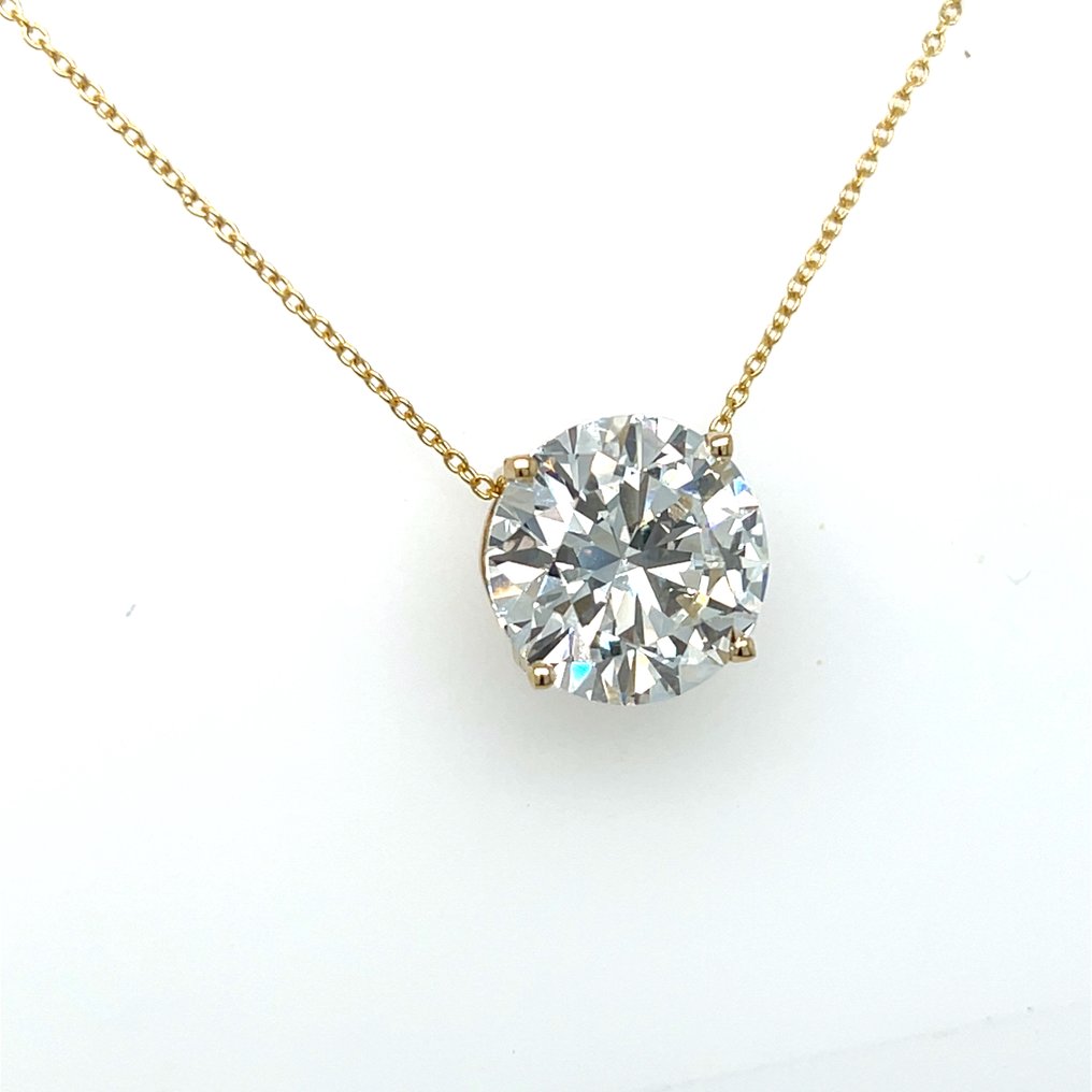 χωρίς τιμή ασφαλείας - Κολιέ - 14 καράτια Κίτρινο χρυσό - 3.01ct. tw. Διαμάντι (Εργαστηριακής καλλιέργειας) #2.1