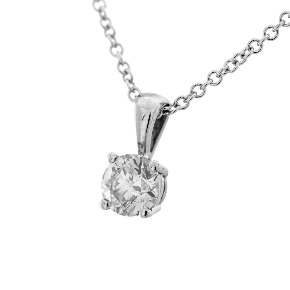 没有保留价 - 吊坠项链 - 14K包金 白金, D-E/VS -  0.56ct. tw. 钻石 (天然) #4.3