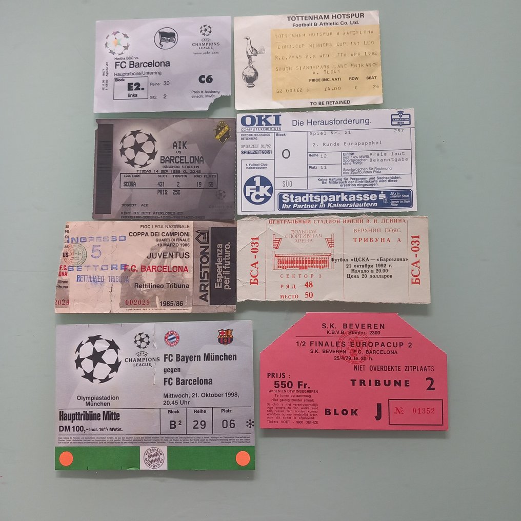 FC Barcelona - DIVERSAS COMPETICIONES EUROPEAS. - Εισιτήριο #1.0