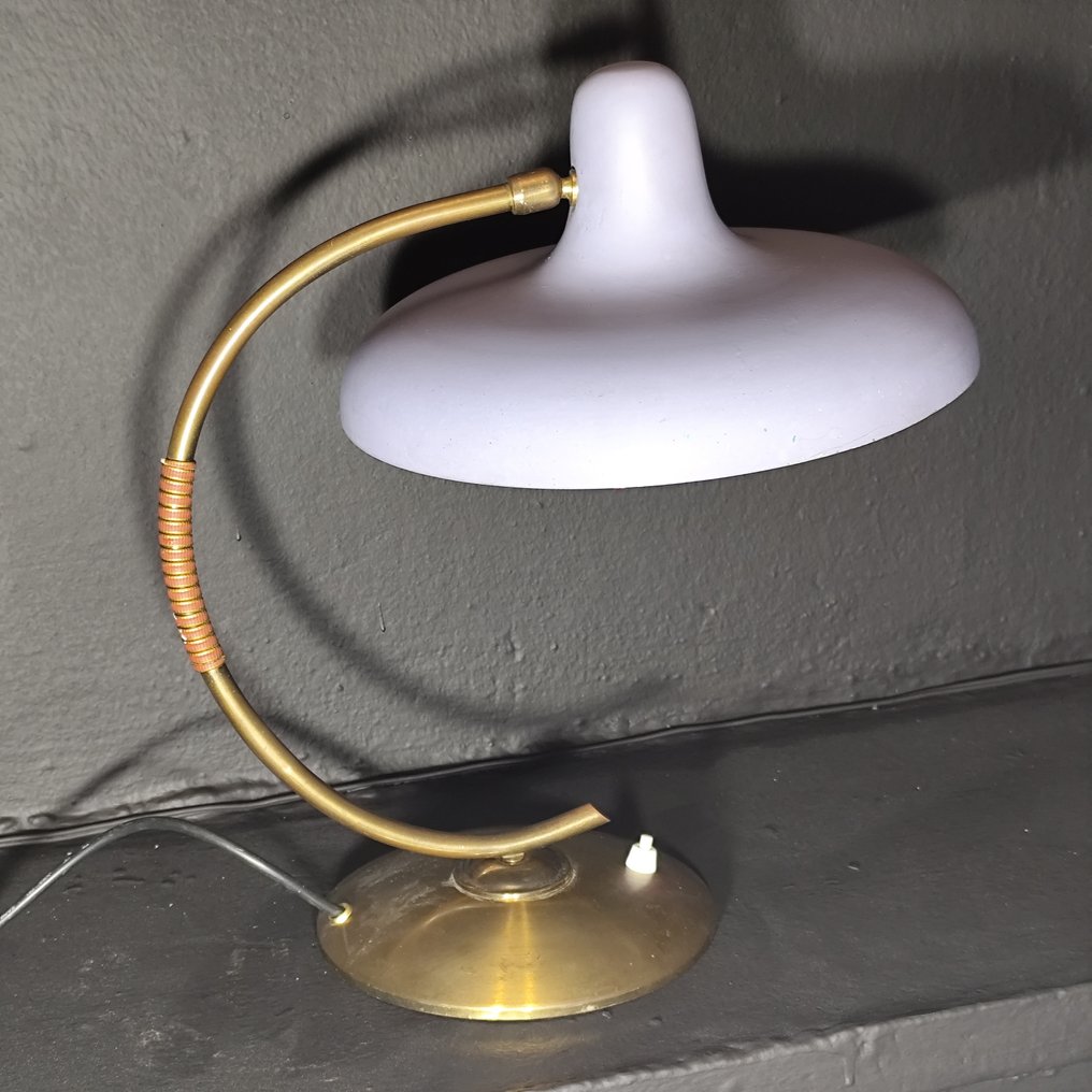 Επιτραπέζιο φωτιστικό - Ορείχαλκος, Μέταλλο, Rattan, Αλουμίνιο - Βικτωριανό επιτραπέζιο φωτιστικό #1.0