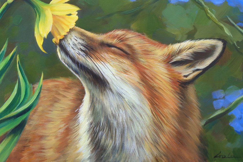 Gala - Fox painting - "Fragrance" #2.1
