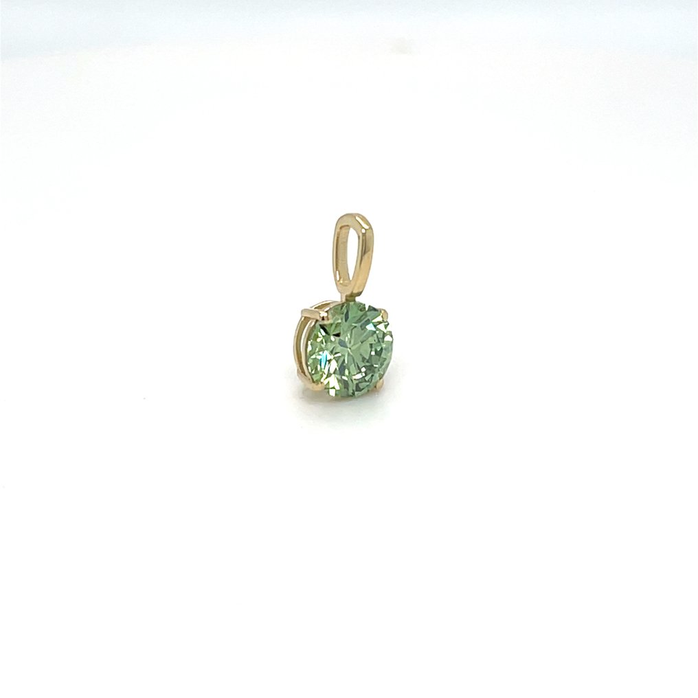 沒有保留價 - 墜飾 - 14 克拉 黃金 -  1.03ct. tw. 綠色 鉆石 (彩色實驗室培育鑽石) #2.1