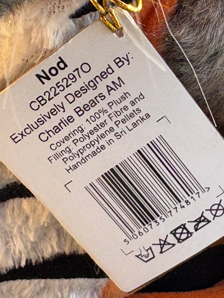 Charlie Bears: Sleepover Teddy Nod, met label - Plush animal - 1950-1960 - U.K. #1.0