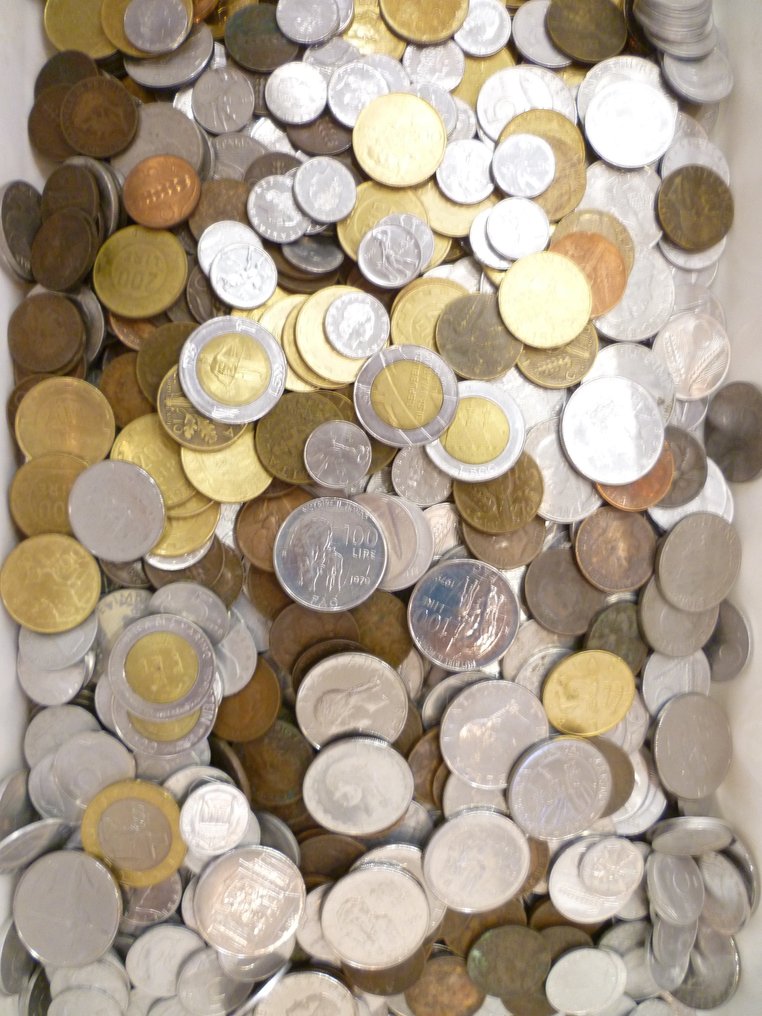 Ιταλία, Σαν Μαρίνο, Βατικάνο. Lotto 5 Kg monete miste 1860-1990 circa  (χωρίς τιμή ασφαλείας) #1.0