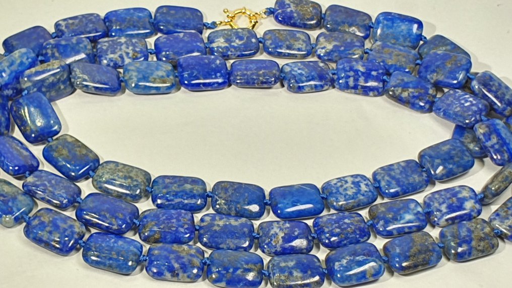 天然青金石阿富汗 - 一等品质 - 925纯银 - 和平、宁静与安详 - 特别珍贵 - 项链 #4.3