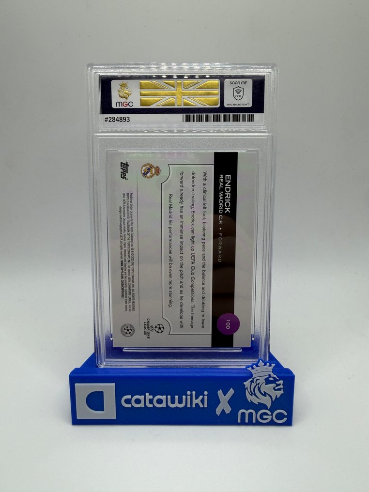 2025 Topps Topps UCC Flagship Endrick 100 新秀卡, 平行卡, 压膜, Graded card - MGC 10 - 1 Graded card #1.0