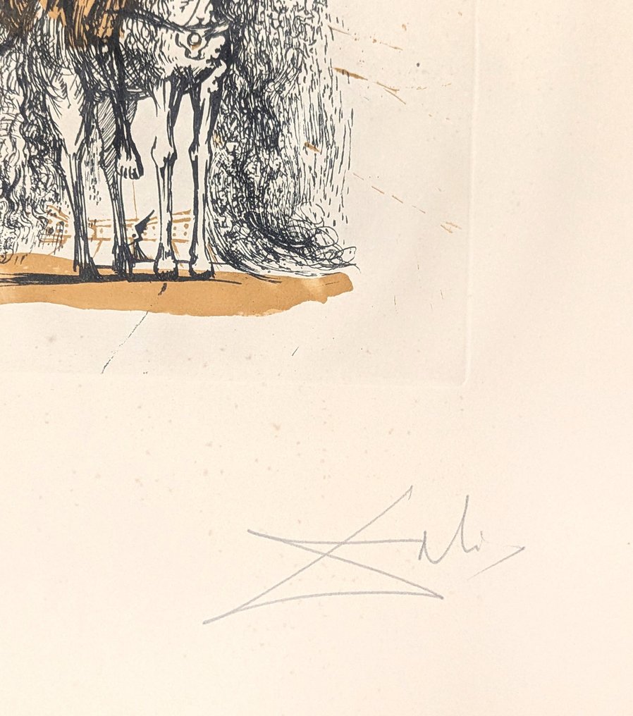 Salvador Dali (1904-1989) - Cavalier casqué aux papillons -Life is a Dream- #2.1
