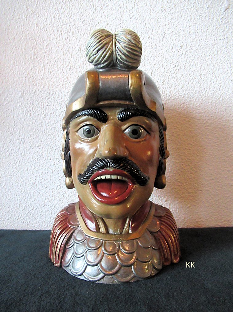 張嘴人頭像 - 荷兰博物馆收藏的巨大、独特、稀有的药房Intec“Gaper” - 1979年 - 手工描绘 #1.0