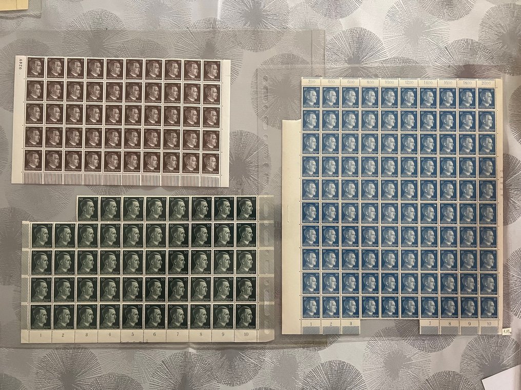 德意志帝国  - 德意志帝国，A.H. Bogenteile 自由邮票，未使用 - A.H. Freimarken #3.2