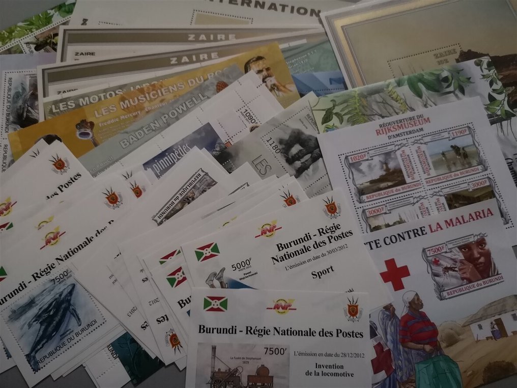 Βέλγιο  - Σετ 65 S/S από το Κονγκό και το Μπουρούντι, όλα θεματικά, MNH** - cob #1.0