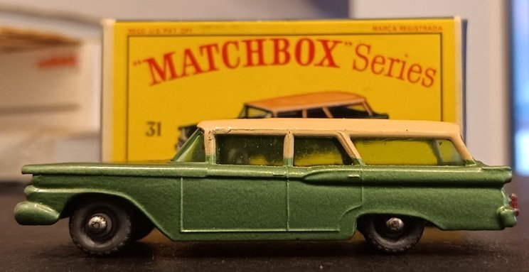 Matchbox - Modelbil - Matchbox Series Lesney 31 Ford Station Wagon, Boxed #1.0